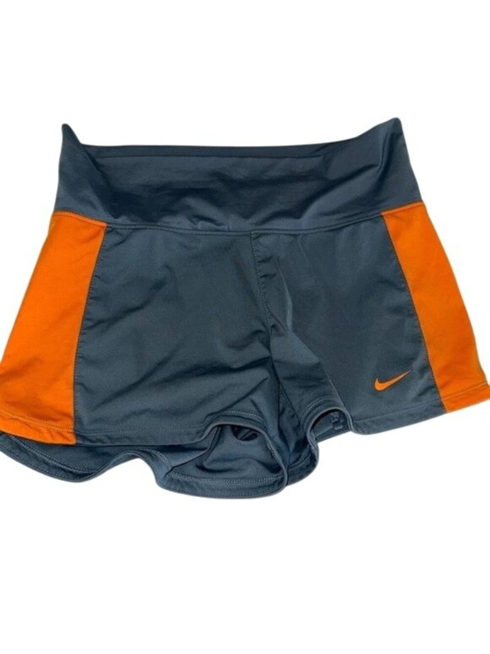 Nike Dri-FIT Womens Athletic Shorts Size S Polyester Orange & Gray